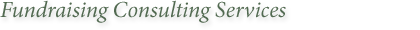 Fundraising Consulting Services